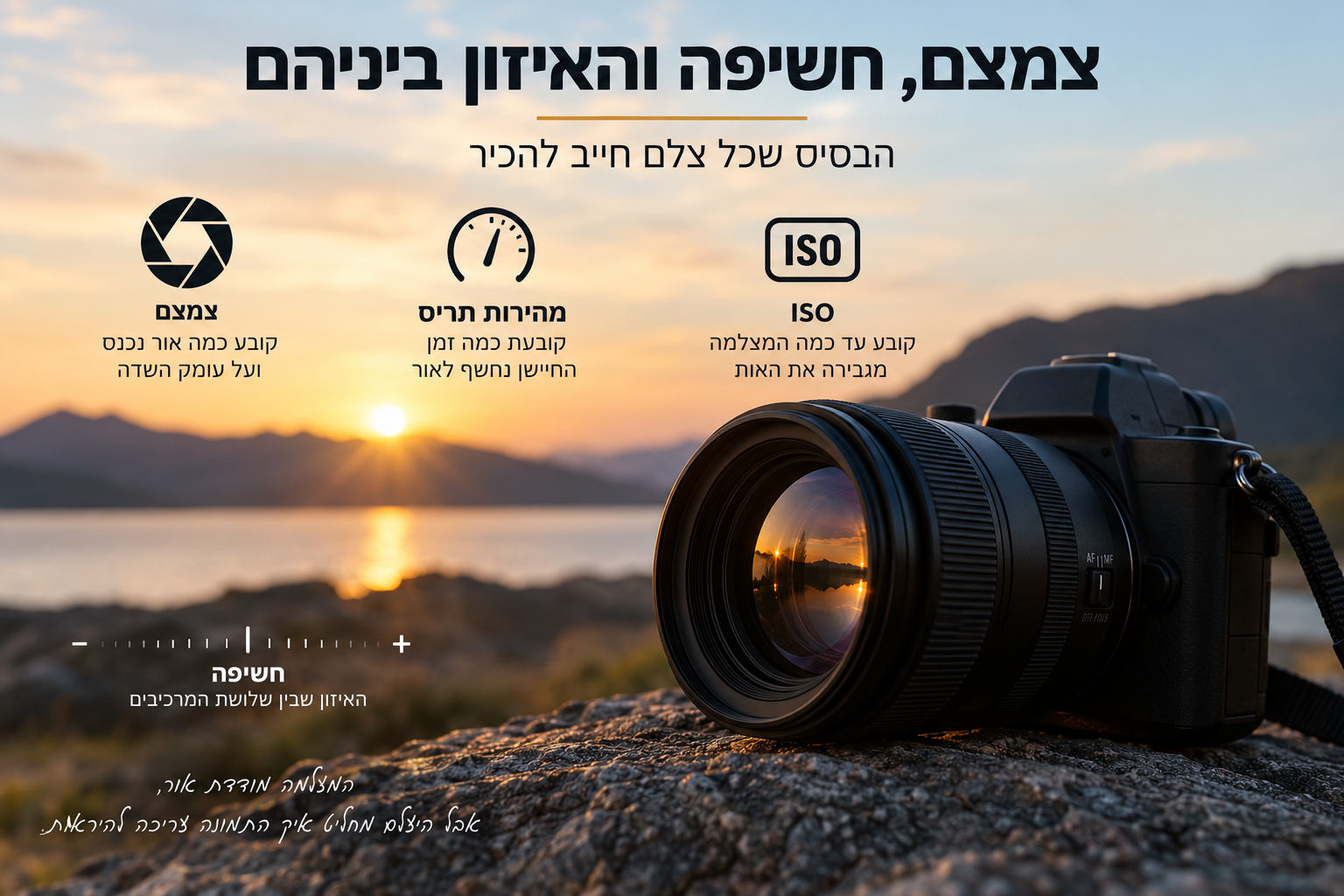 צמצם, חשיפה והאיזון ביניהם: הבסיס שכל צלם חייב להכיר