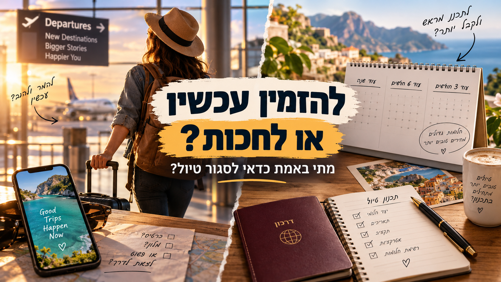 להזמין עכשיו או לחכות? כמה זמן מראש באמת כדאי לתכנן טיול?