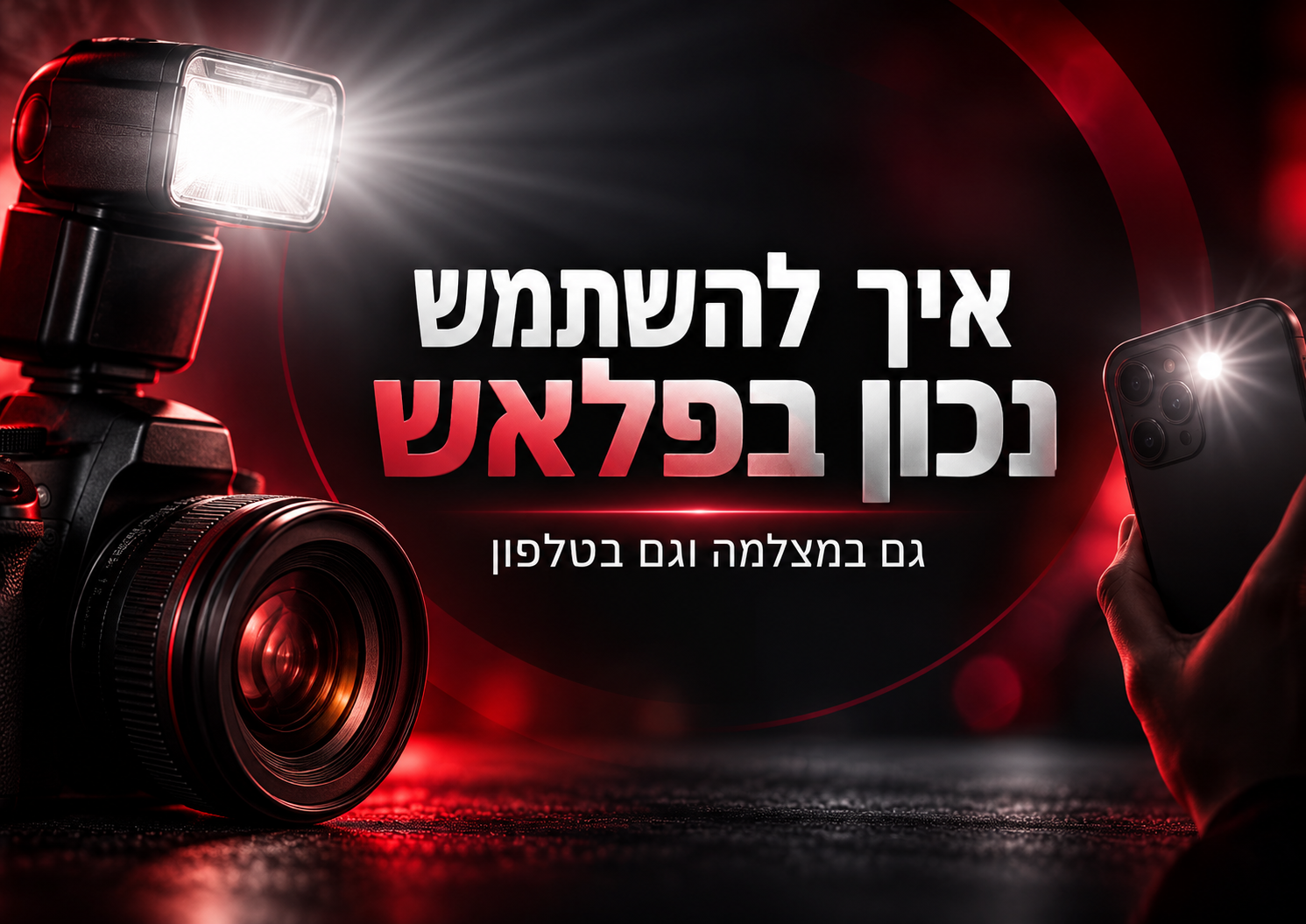 שימוש נכון בפלאש בצילום במצלמה ובטלפון